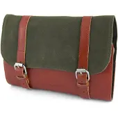 Lucleon Olijfgrone Grover Waxed Canvas Roltoilettas