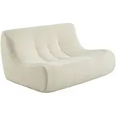 Sweeek Fauteuil boucléstof 2 zitplaatsen Wit