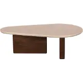 Giga Meubel Salontafel Ayla Marmer Donkerbruin 120cm