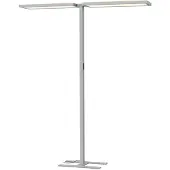 SLV Led kantoor vloerlamp Worklight Pro grijs - dubbel