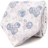 Tresanti stropdas blauw print zijde
