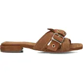 Stefano lauran Dames Slippers 25037 - Bruin - Maat 40