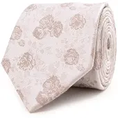 Tresanti stropdas beige bloemen print
