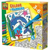 SES Creative SES - Kleuren op Nummer Driehoekgrip Stiften