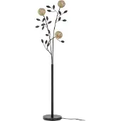 LUCANDE Vloerlampe , Evory, Zwart, Woonkamer, Metaal, Florentijns