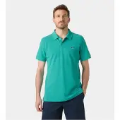 Helly Hansen Heren Hudson groene polo (L), Casual, Katoen, Korte mouwen 54543