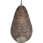 TRIO ZIVA - Hanglamp - Oud messing - excl. 1x E27 4 W - Plafondbevestiging - In hoogte verstelbaar