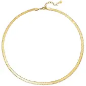 Cala Rose Ketting 'SLEEK SNAKE' goud