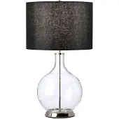 Elstead Lighting LED Tafellamp Orb | 1X E27 Max 60W | Polished Nickel with Black Shade