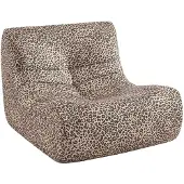 Sweeek - Luipaardprint stoffen fauteuil 1 zitplaats l 91 x b 105 x h 72cm - sokol
