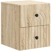 vidaXL Muurbevestigde Nachttafel Sonoma Eiken 33 x 34,5 x 40 cm