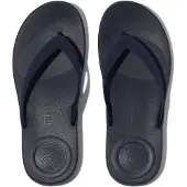 FitFlop Men Iqushion Mens Textured-Strap Flip-Flops Midnight Navy-Schoenmaat 45