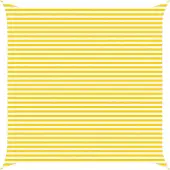 vidaXL Zonneschaduw 5 x 5 m 100% Polyester Oxford Vierkant Geel en Wit
