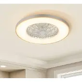 LumenXL Slimme grijze plafondventilator incl. afstandsbediening, TUYA Wifi app en RGB functie - Starry