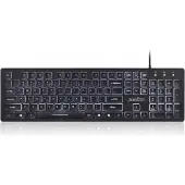 Perixx Periboard 317 Toetsenbord met grote letters - Backlight - Grote letters - Big keys - QWERTY - Toetsenbord voor slechtzienden - Grootletter toetsenbord