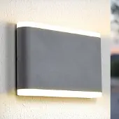 LumenXL Platte buiten wandlamp 12W Demi - grijs