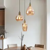LumenXL Design hanglamp met egaal amber glas - Verona