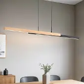 LumenXL Design hanglamp Leia met 3 staps dim - zwart met licht hout