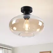 LumenXL Plafondlamp Veda met amber glas