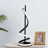LumenXL Moderne gedraaide tafellamp Caz - zwart