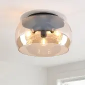 LumenXL Plafondlamp met amber glas, 3-lichts - Selin