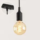 LumenXL 1-fase hangende fitting rail zwart, E27 (lichtbron niet inbegrepen)