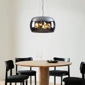 LumenXL Design hanglamp Serres met rookglas, 3-lichts