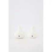 Zusss Set Van 2 Vaasjes Hartje - Verjaardag - Cadeau Dames Keramiek White / Black