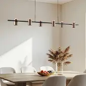 LumenXL Hanglamp Kyo, 6-lichts - zwart met goud