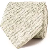 Tresanti | GIANPAOLO | Silk tie with a bold herringbone pattern | groen
