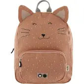 Trixie Rugzak - Mrs. Cat - Schooltas Waterafstotend - Boekentas voor Kind - Voor Jongens en Meisjes - Geschikt als Gymtas - Roze - Kat