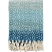 Klippan Yllefabrik Havanna wollen plaid Aqua multi
