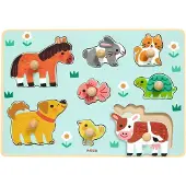 Djeco Puzzlespiel - Holz - Dog'n'Co - 8 Teile - - One Size - Puzzlespiele