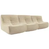 Sweeek Fauteuils waterafstotend velours Sokol 1 zitplaats (set van 3) Beige