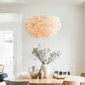 LumenXL Hanglamp Floka met zachte witte veren