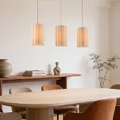 LumenXL 3-lichts hanglamp Orza - beige linnen