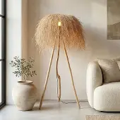 LumenXL Boho vloerlamp Sunroot van rotan