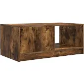 vidaXL Salontafel Gerookt eiken 90 x 50 x 37 cm Bewerkt hout