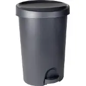 Eda Plastiques EDA 010630 G.ANT, EDA Vuilniscontainer Stepy, 27 liter, PP, antraciet