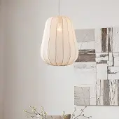 LumenXL Hanglamp Mousa met druppelvormige kap - lichtbeige