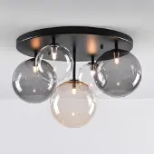 LumenXL Plafondlamp Lumose 5-lichts met diverse glazen bollen