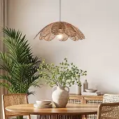 LumenXL Boho hanglamp Tawi met open kap - khaki