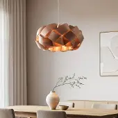 LumenXL Naturel design hanglamp Weave van walnoot fineer – Ø60 cm