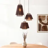 LumenXL Hanglamp Yra - katoentouw in taupe en donkerbruin