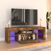 Prolenta Maison Exclusive - TV-meubel met LED-verlichting, gerookt eikenhout, 120x35x40 cm