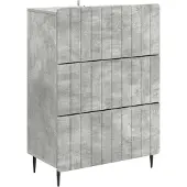 vidaXL - Ladekast - 66 - x - 34,5 - x - 92 - cm - Bewerkt - hout - Betongrijs