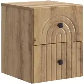 vidaXL Muurbevestigde Nachttafel Artisanaal eiken 33 x 34,5 x 40 cm