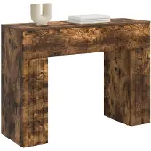 vidaXL Salontafel Gerookt eiken 102 x 35 x 75 cm Bewerkt hout