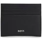 BOSS Pasjeshouder van gerecycled leer met metalen logo