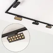 LumenXL Zwarte 1-fase railsysteem van 3 meter met Varo spots 4000K